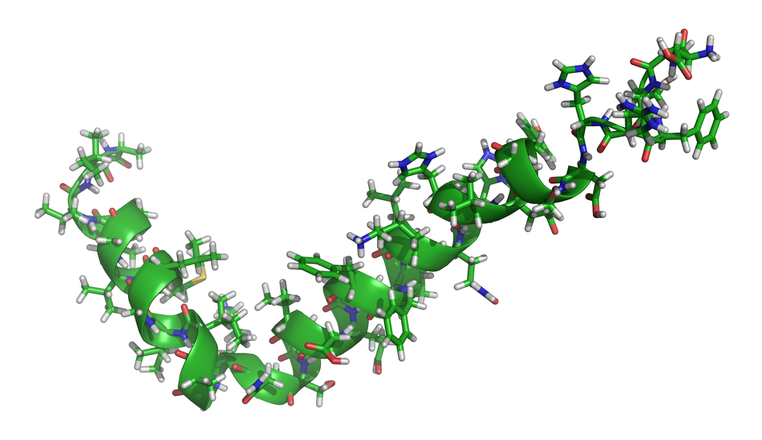 Beta-Amyloid.
https://de.wikipedia.org/wiki/Beta-Amyloid#/media/Datei:Amyloid-beta-42_1IYT.png
