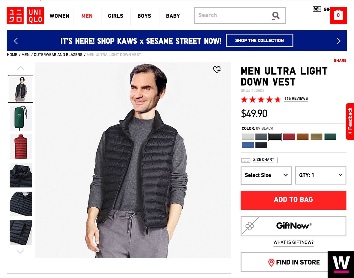 Federer Uniqlo Werbung
