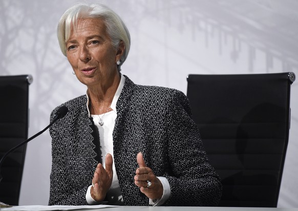 Christine Lagarde, International Monetary Fund Managing Director, talks at a press conference during the G20 meeting of Finance Ministers and Central Bank governors in Buenos Aires, Argentina, Saturda ...