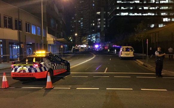 Nach dem Attentat: Die Polizei sperrt eine Strasse in Sydney.