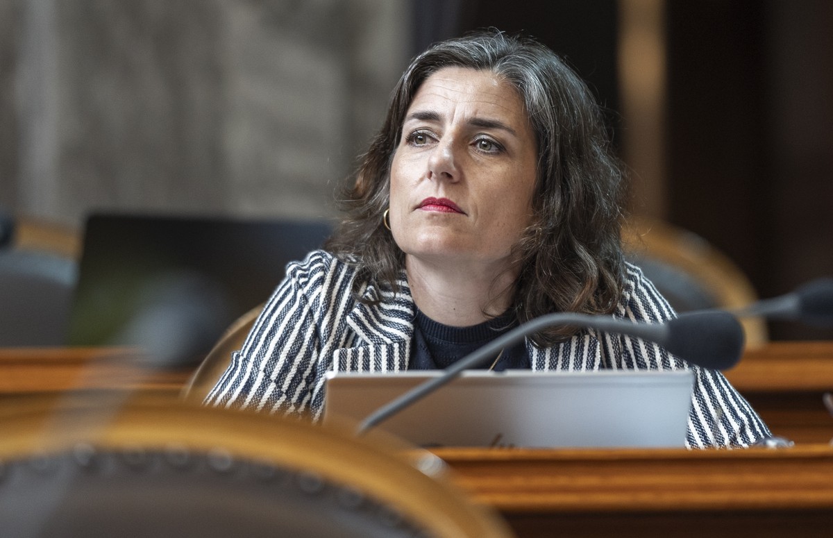Flavia Wasserfallen, SP-BE, an der Sommersession der Eidgenoessischen Raete, am Mittwoch, 4. Juni 2025 im Staenderat in Bern. (KEYSTONE/Til Buergy)