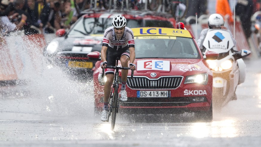 Scheussliches Wetter, aber ein glücklicher Sieger: Tom Dumoulin.