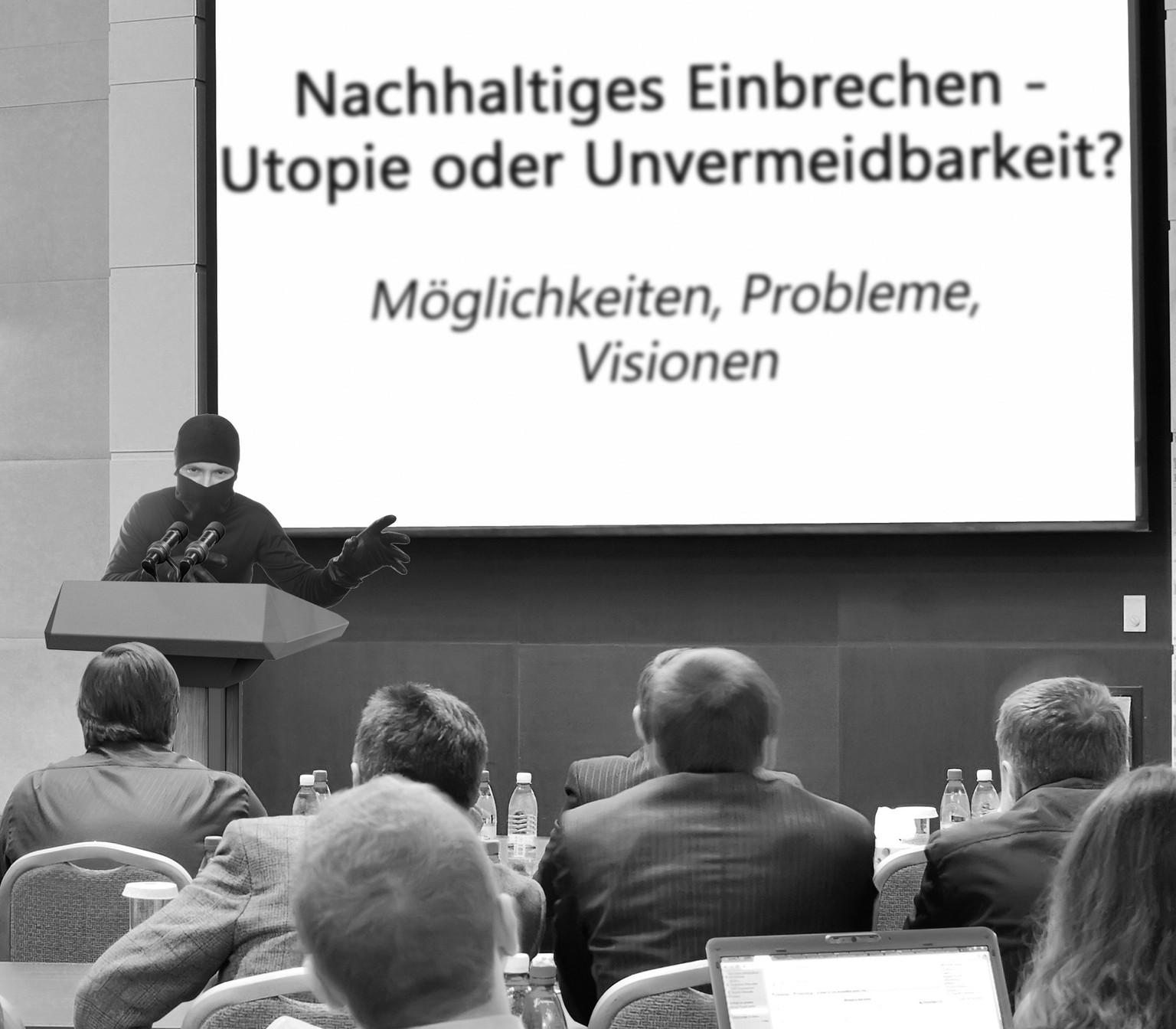 Seiner Zeit voraus: Als einer der ersten setzte sich Herr K. für eine fortschrittliche und nachhaltige Gegenstandsentwendungsbranche ein, hier bei einem Gipfeltreffen im Jahr 2005. (Archivaufnahme)