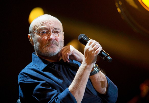 FILE - Singer Phil Collins performs at Palacio de los Deportes in Mexico City on March 9, 2018. (AP Photo/Rebecca Blackwell, File)
Phil Collins