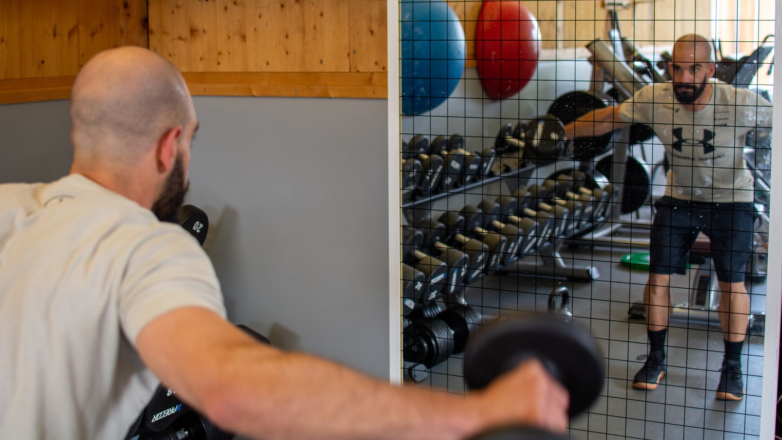 Daniele Sette beim Sommertraining in St. Moritz.