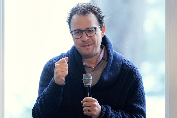 FILE - Dario Amodei, CEO &amp; Co-Founder of Anthropic, speaks on a panel at the convening of the International Network of AI Safety Institutes at the Golden Gate Club at the Presidio in San Francisco ...