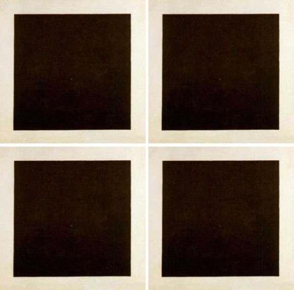Nr. 1-4: Kasimir Malewitsch «Das schwarze Quadrat» (1914/15)