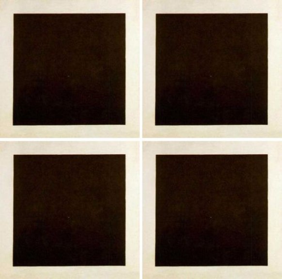 Nr. 1-4: Kasimir Malewitsch «Das schwarze Quadrat» (1914/15)