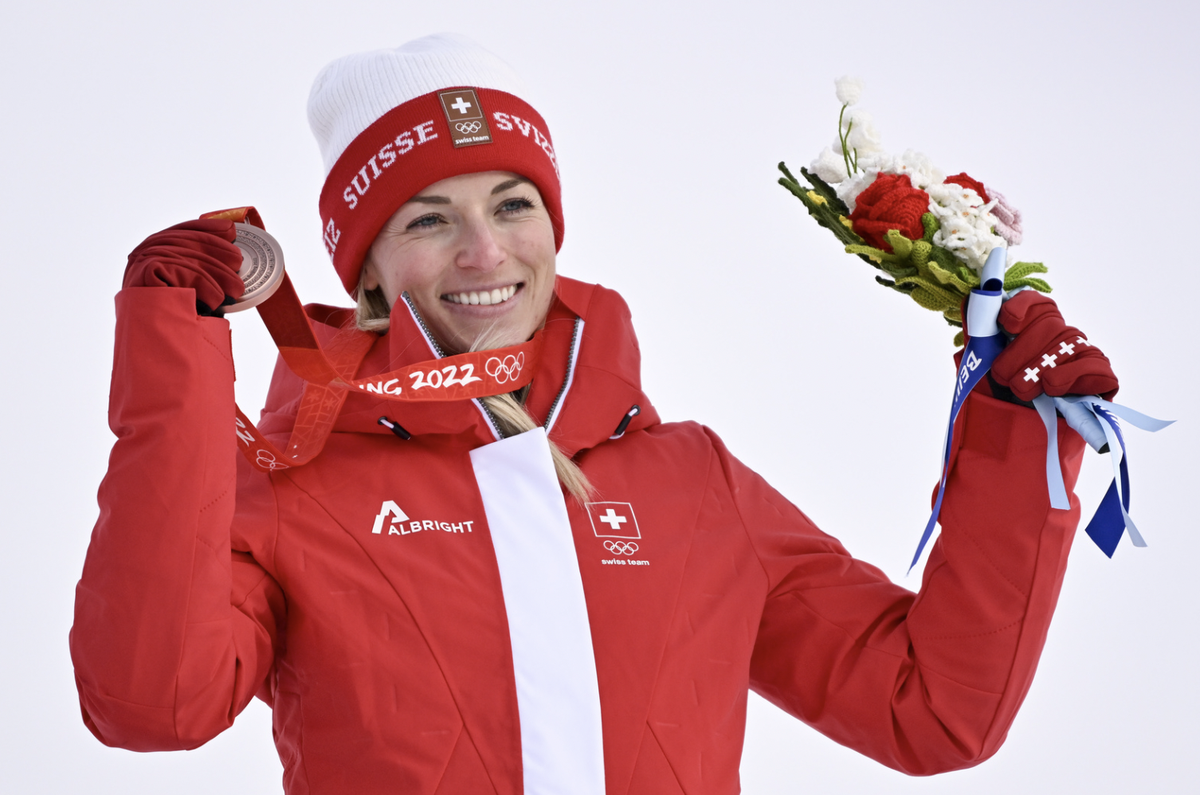 Lara Gut-Behrami médaille d'or Jeux Olympiques JO Pékin 2022 ski super-G