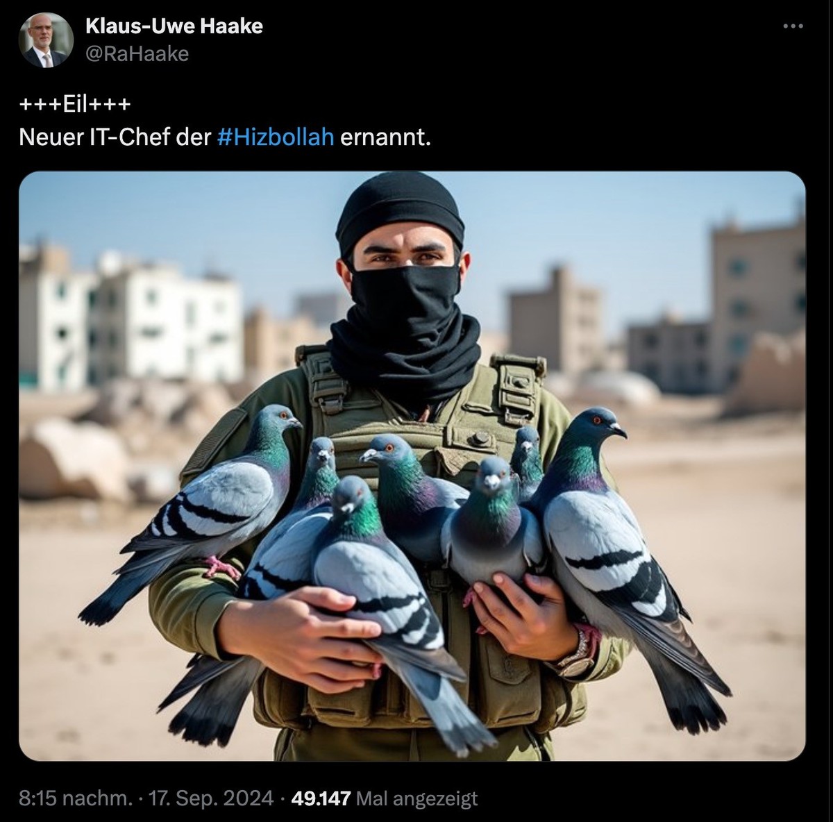 Tweet zu Hisbollah