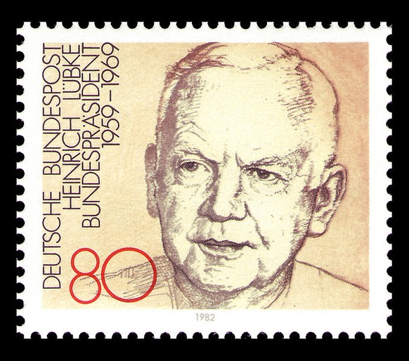 Deutscher Bundespräsident (1959–1969): Heinrich Lübke.