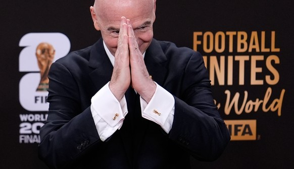 FIFA President Gianni Infantino arrives to attend the draw for the 2026 soccer World Cup at the Kennedy Center in Washington, Friday, Dec. 5, 2025. (AP Photo/Julia Demaree Nikhinson)
APTOPIX WCup Draw ...