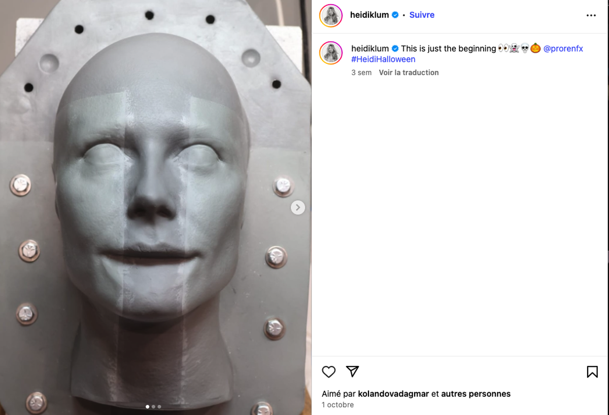 Heidi Klum lâche des indices sur son costume pour Halloween 2025.