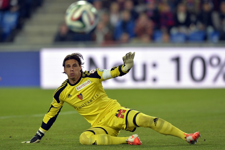 Fussball Super League Saison 2013 / 2014. FC Basel - FC Zuerich im St. Jakob-Park in Basel am Mittwoch, 16. April 2014. Goalie Yann Sommer (Basel). (PHOTOPRESS/Alexander Wagner)....