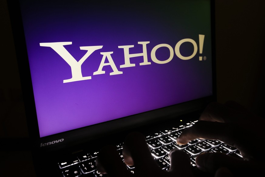 epa05675986 A file picture dated 23 September 2016 shows the Yahoo logo pictured on a computer monitor in Taipei, Taiwan. Yahoo reported on 14 December 2016 that it has identified a security breach th ...