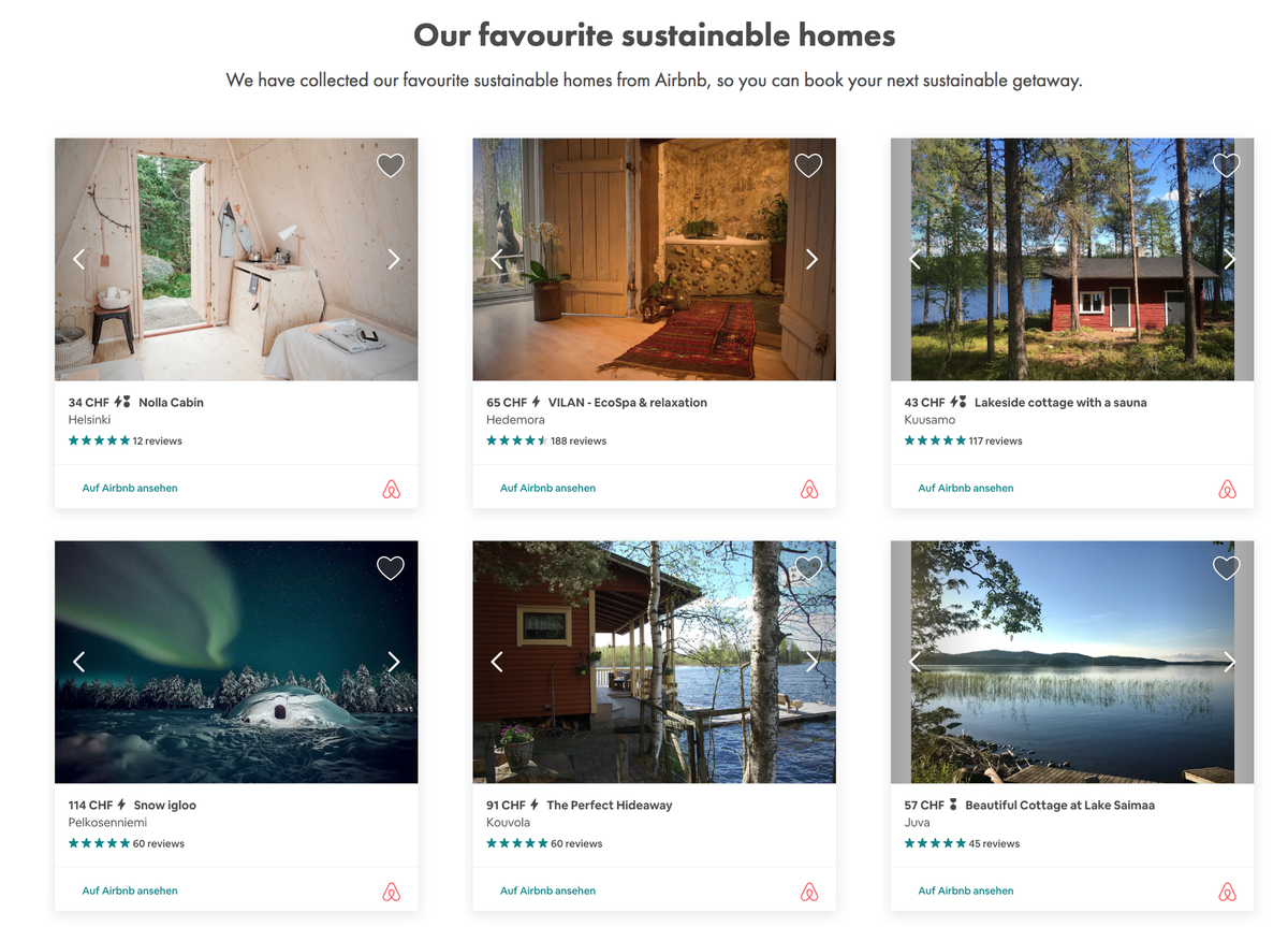 Ein Airbnb mit der Kategorie «Nachhaltigkeit»: Das wollen die Initianten der Seite «zerobnb.com».
