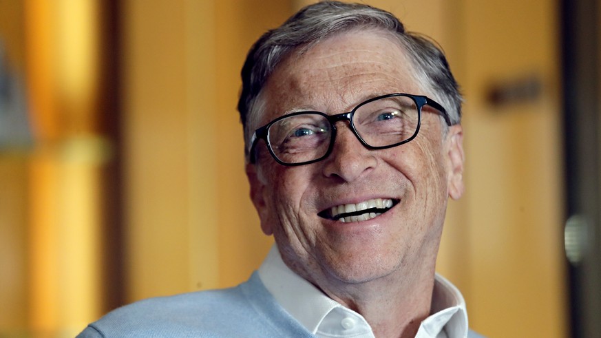 In this Feb. 1, 2019, Bill Gates smiles while being interviewed in Kirkland, Wash. Bill and Melinda Gates are pushing back against a new wave of criticism about whether billionaire philanthropy is a f ...