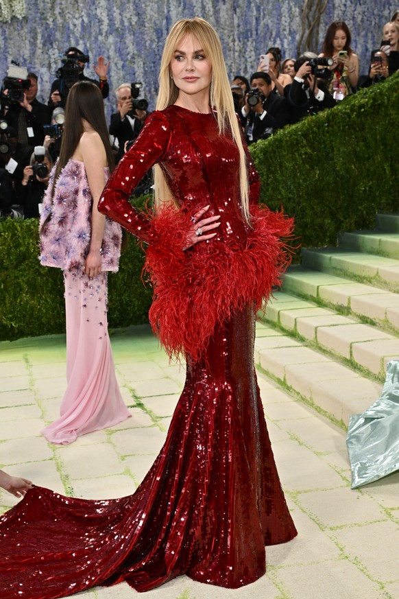 Nicole Kidman arrives at The Metropolitan Museum of Art's Costume Institute benefit gala celebrating the opening of the "Costume Art" exhibition on Monday, May 4, 2026, in New York. (Ph ...