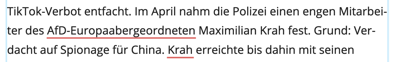 Korrektorat Fehler