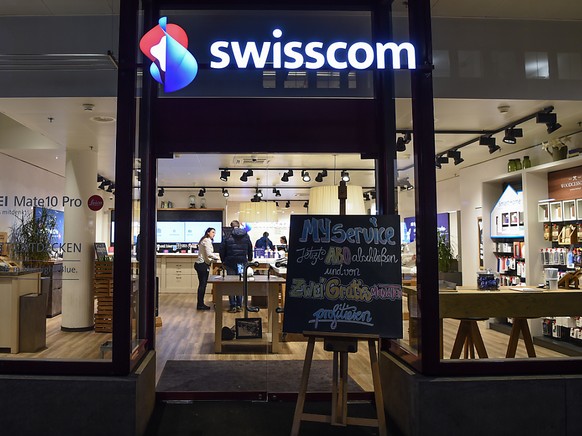 Sind bald alle geschlossen? Swisscom Shop in ZÃ¼rich. (Archivbild)