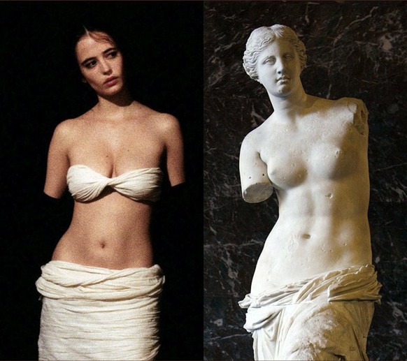 The Dreamers (Bernardo Bertolucci) - Venus de Milo (attributed to Alexandros of Antioch, 2nd century BC)

Eva Green—wearing black arm length gloves—stands in the dark, gracefully recreating one of the ...