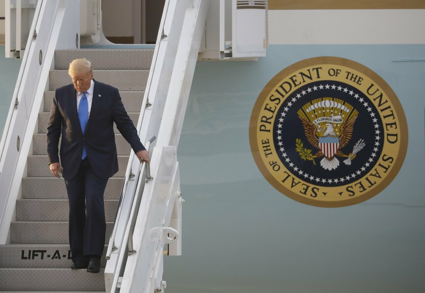 Donald Trump am Samstag bei seiner Ankunft.