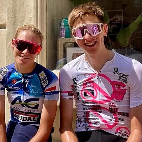 Tadej Pogacar mit seinem «Please Do not Disturb»-Trikot.