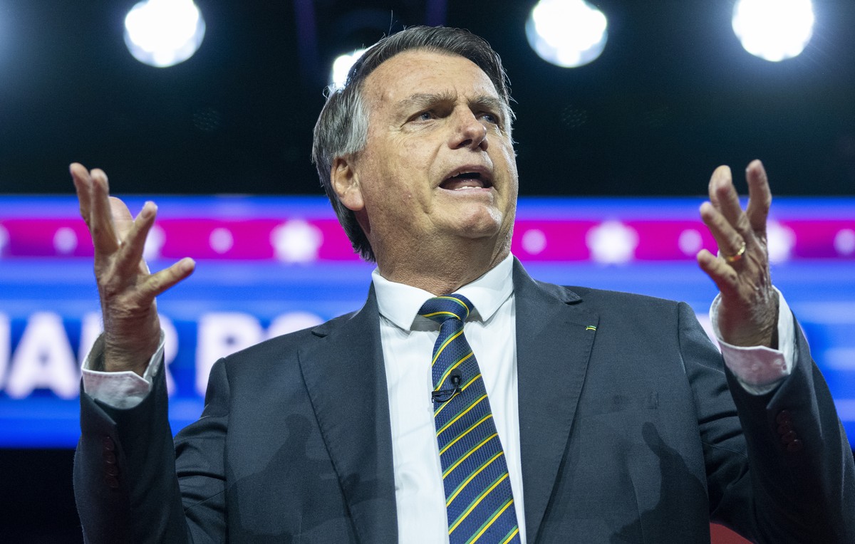 Former Brazilian President Jair Bolsonaro speaks at the Conservative Political Action Conference, CPAC 2023, Saturday, March 4, 2023, at National Harbor in Oxon Hill, Md. (AP Photo/Alex Brandon)
Jair  ...