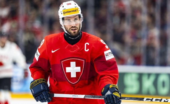 PRAGUE, CZECH REPUBLIC - MAY 25: Roman Josi of Switzerland during the 2024 IIHF Ice hockey, Eishockey World Championship, WM, Weltmeisterschaft Czechia Semifinal match between Canada and Switzerland a ...