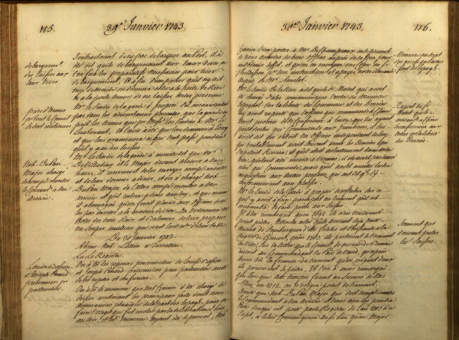Negotiation protocol of the government of Geneva dated 30 January 1743. https://ge.ch/arvaegconsult/ws/consaeg/public/fiche/Record?r=1&rpp=-1&upp=0&w=NATIVE%28%27ORIGINE+%3D+% 27% 27DOC %27%27+EN+RE ...