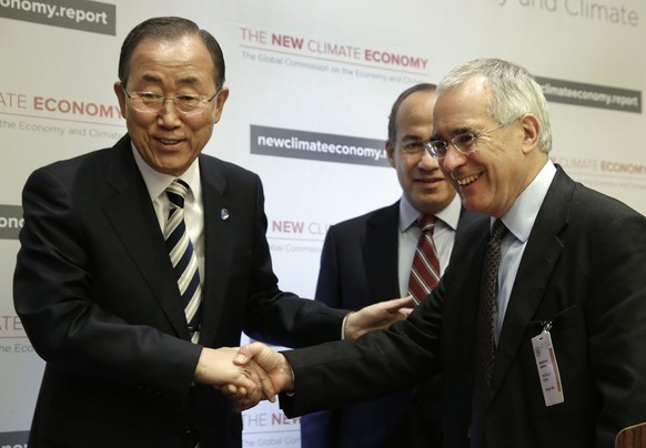 Fordert eine Energie-Revolution: Sir Nicholas Stern (rechts) zusammen mit UN-Generalsekretär Ban Ki-moon.