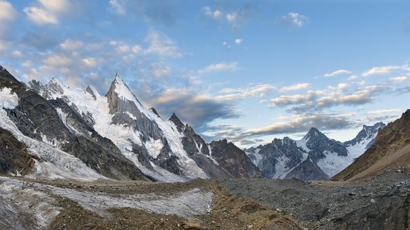 Layla or Leila peak at sunrise, Gondogoro La trek, Karakoram mountains, Pakistan, View of Layla or Leila peak at sunrise, Gondogoro, Karakoram mountains, Pakistan