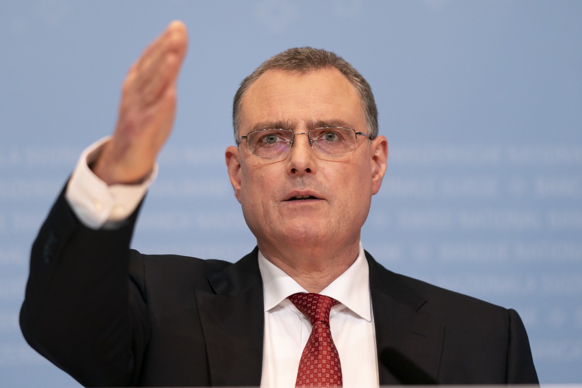 Swiss National Bank's (SNB) Chairman of the Governing Board Thomas Jordan during a media briefing at the Metropol in Zurich, Thursday, September 26, 2024.(KEYSTONE/Til Buergy)