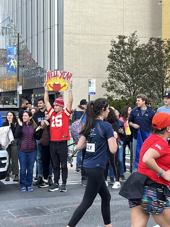 Signs at the New York Marathon