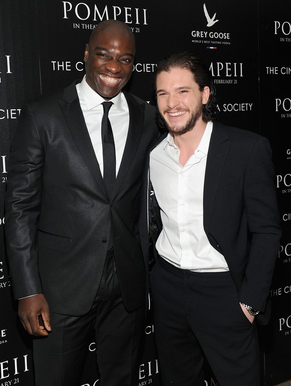 Adewale Akinnuoye-Agbaje und Kit Harington in New York.