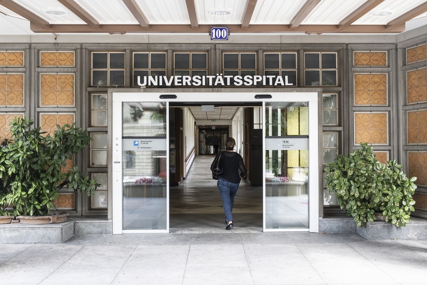 The entrance of the University Hospital Zurich, on Sunday, July 22, 2018, in Zurich, Switzerland. Chairman Sergio Marchionne, the CEO of carmaker Fiat Chrysler, was hospitalised at the University Hosp ...