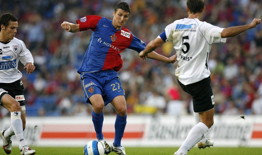 Zdravko Kuzmanovic vor neun Jahren gegen den FC Aarau.