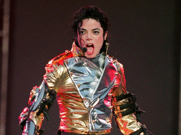 FILE - This May 31, 1997 file photo shows U.S. Popstar Michael Jackson performing during his &quot;HIStory Tour Part II&quot; across Germany and Europe at the Weserstadion in Bremen, North Germany. Th ...
