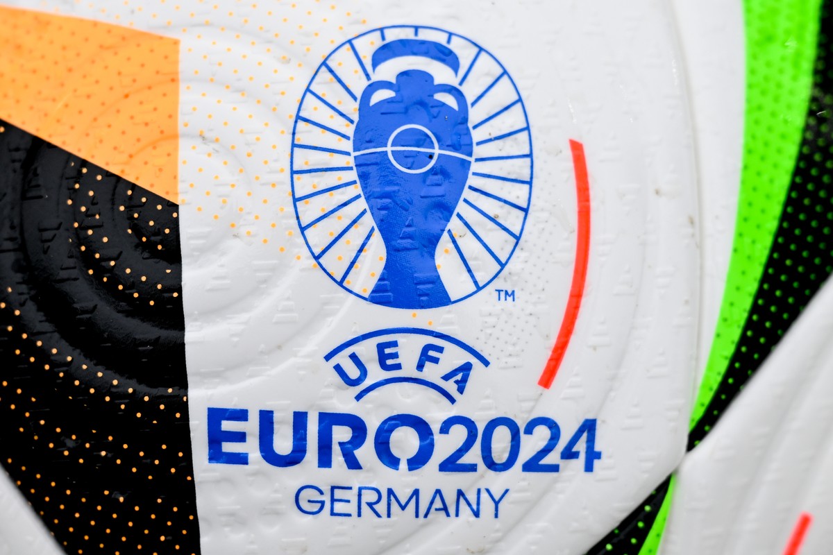 epa10975912 The official match ball of the UEFA Euro 2024 is presented during a special event in Berlin, Germany, 15 November 2023. Germany will host the UEFA Euro 2024 tournament from 14 June to 14 J ...