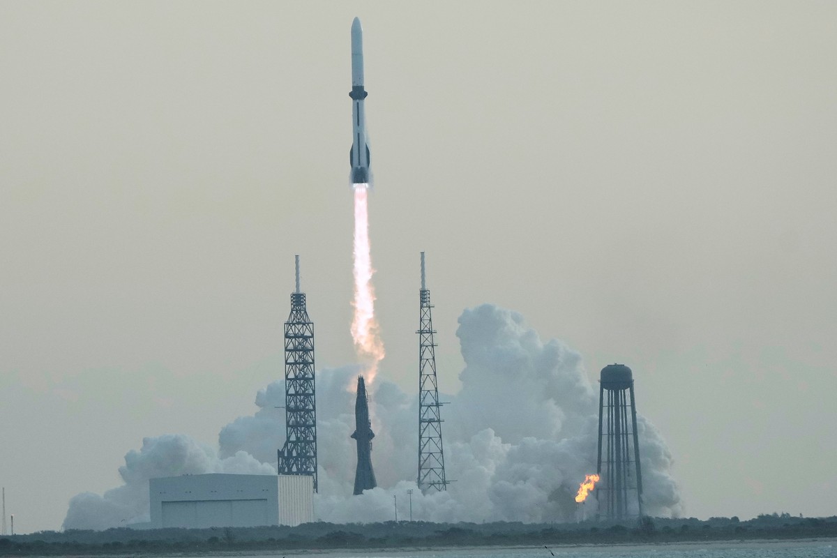 The Blue Origin New Glenn rocket lifts off from LC36 at the Cape Canaveral Space Force station, Sunday, April 19, 2026, in Cape Canaveral, Fla. (AP Photo/John Raoux)
Blue Origin Launch