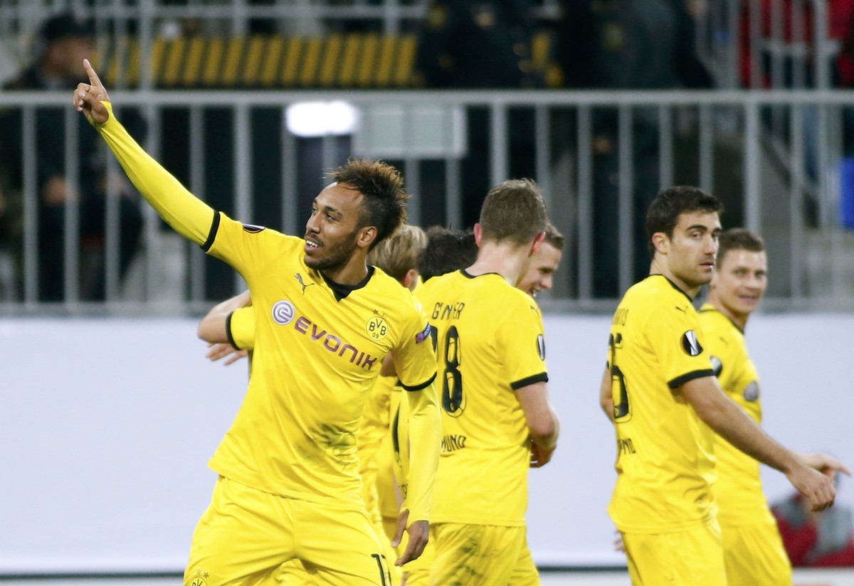 Pierre-Emerick Aubameyang schiesst Qäbälä praktisch im Alleingang ab.&nbsp;