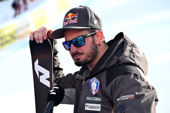 Dominik Paris ITA out Audi FIS Alpine Ski World Cup, Men�&amp; x80&amp; x99s SuperG race on Bormio, December 29, 2023, Valtellina, Italy. during AUDI FIS Ski World Cup - Men s SuperG, Alpine Ski race  ...