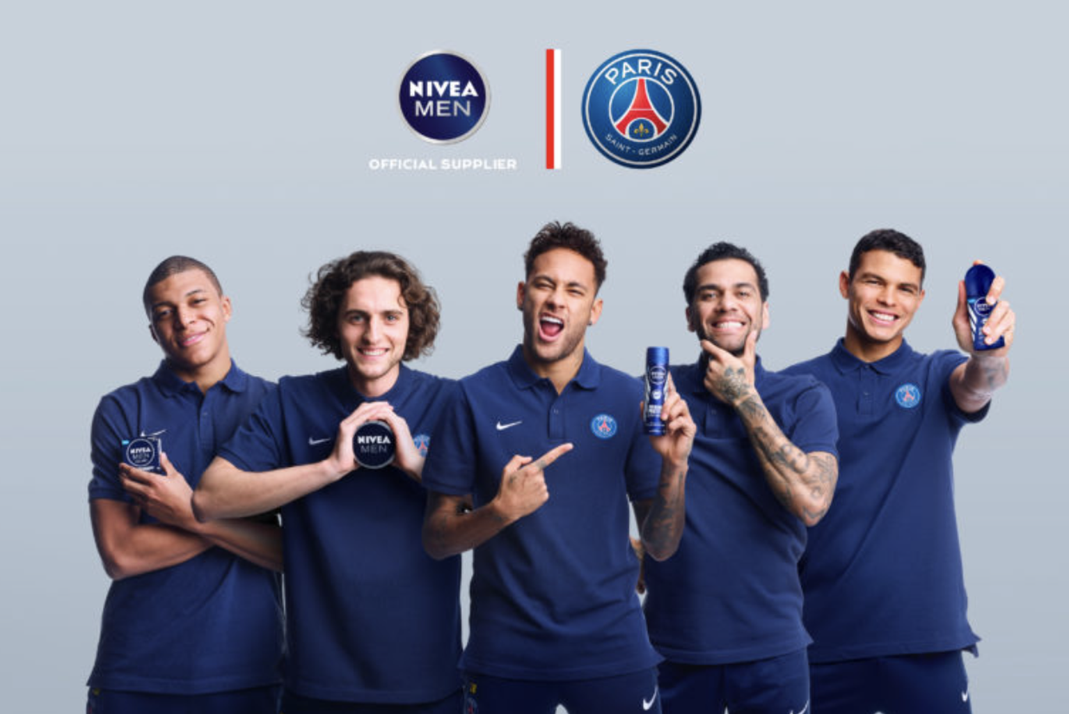 Das PSG-Logo ziert Nivea-Produkte für Männer – Co-Brandings sind eher untypisch für die Kosmetikmarke.