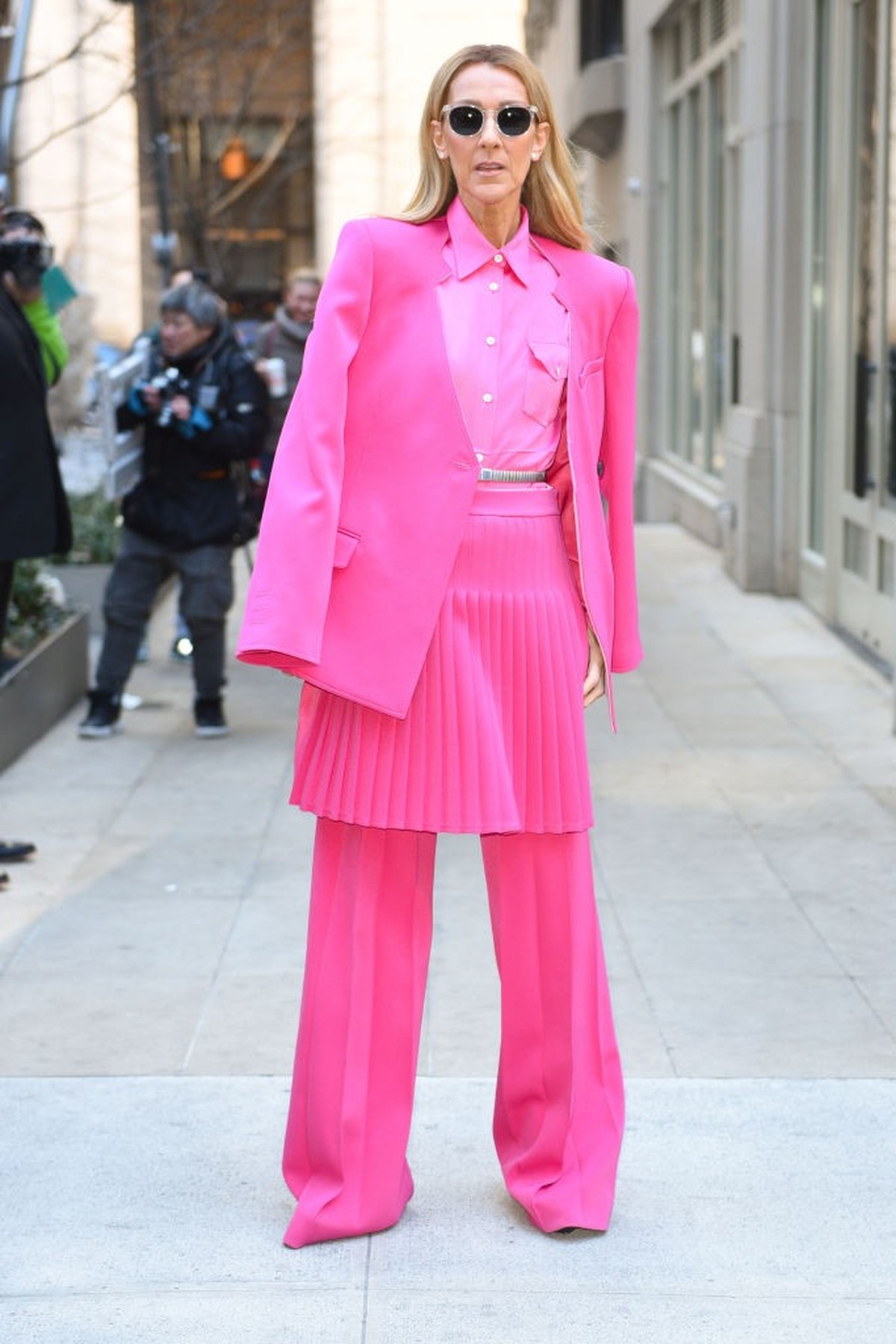 NEW YORK, NY - MARCH 07: Celine Dion leaves her hotel on March 7, 2020 in New York City. (Photo by ECP/GC Images)