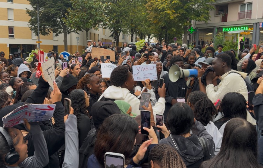 Student Demonstration - Creteil Videograbs - Gutenberg High School in Cr�teil was partially blocked following a student protest, supported by several teachers, in Cr�teil, near Paris, France, on Septe ...