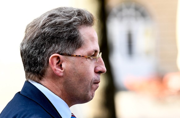 epa07012865 Hans-Georg Maassen, President of the German Federal Office for the Protection of the Constitution, arrives to the autumn reception of German federal security authorities in Berlin, Germany ...