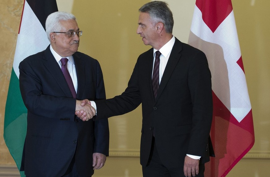 Mahmud Abbas und Didier Burkhalter bei einem Treffen Ende 2012 in Bern.