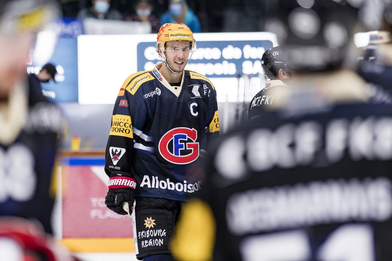 Top Scorer PostFinance fribourgeois Julien Sprunger, lors du match du championnat suisse de hockey sur glace de National League, NL, entre HC Fribourg-Gotteron, HCFG, et SC Rapperswil-Jona Lakers, ce  ...