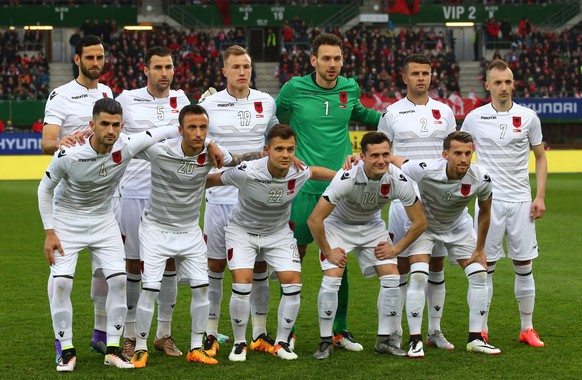 Amir Abrashi mit der albanischen Nationalmannschaft.&nbsp;