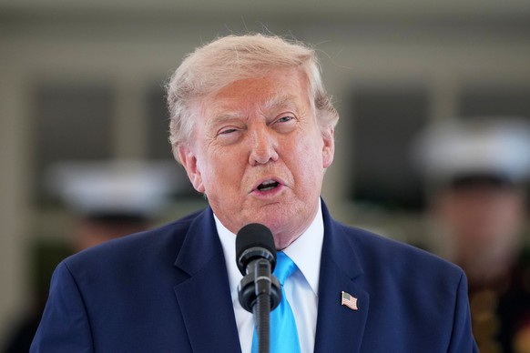 President Donald Trump speaks during an event to announce the Freedom Haulers initiative at the White House, Thursday, July 30, 2026, in Washington. (AP Photo/Alex Brandon)
Donald Trump